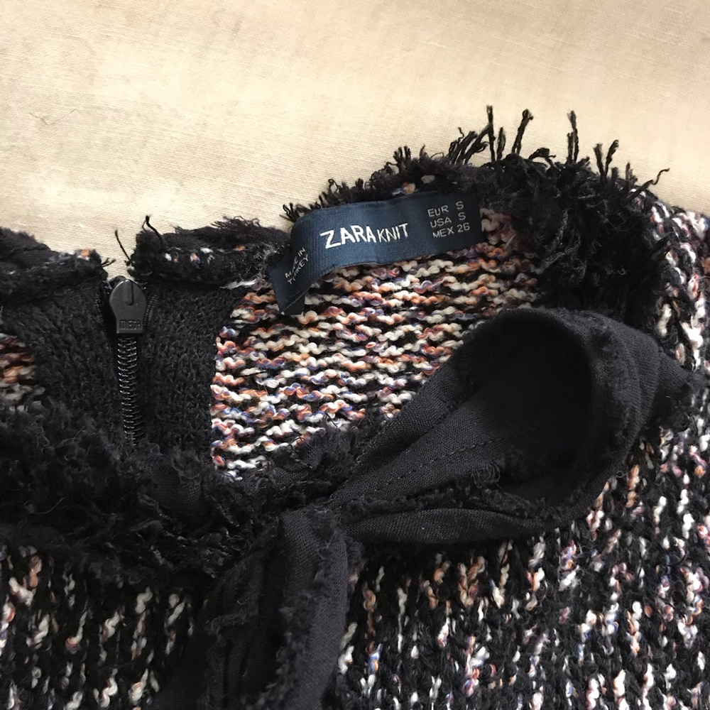 ZARA Black and White Knit Dress - Picture 9 of 9